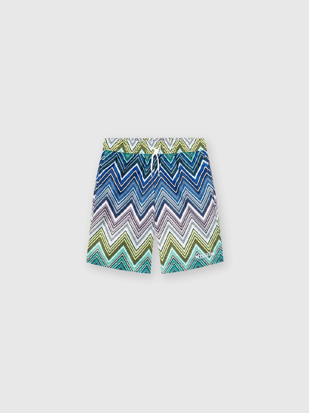 M Missoni Boxer mare con motivo chevron e scritta logo Moda
