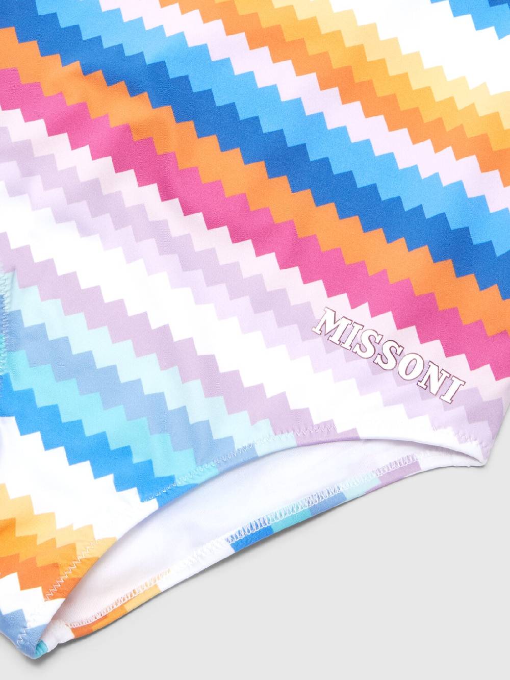 M Missoni Costume intero zig zag con scritta logo Italia