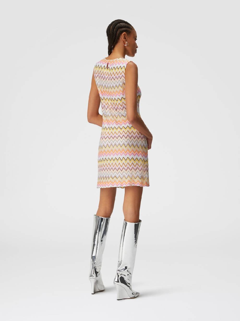 M Missoni Mini-abito senza maniche in viscosa zig zag Qualità