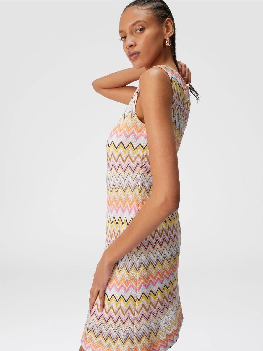 M Missoni Mini-abito senza maniche in viscosa zig zag Qualità