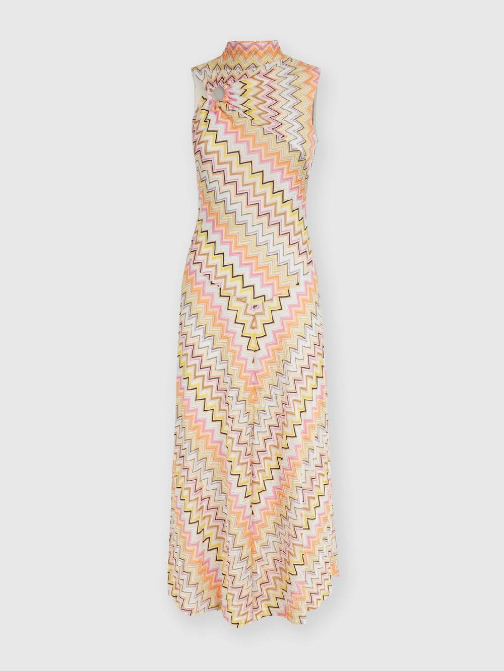M Missoni Abito lungo senza maniche con scollatura arricciata Promozione