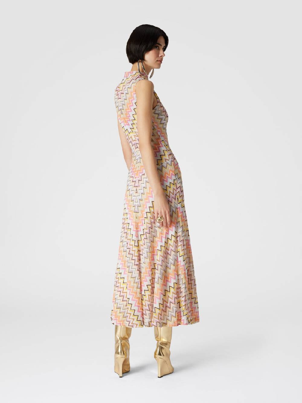 M Missoni Abito lungo senza maniche con scollatura arricciata Promozione