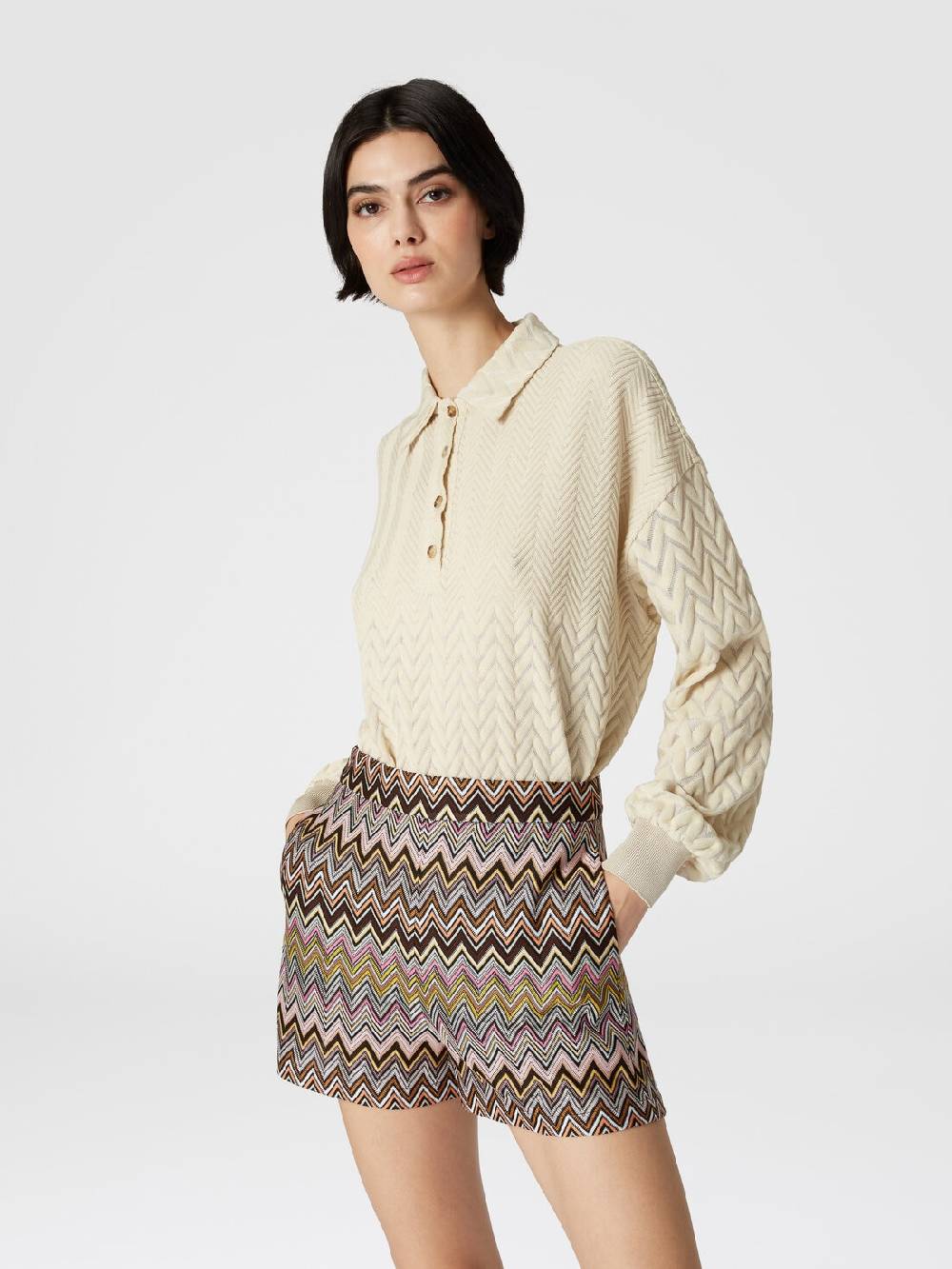 M Missoni Shorts in viscosa zig zag Pezzi Unici