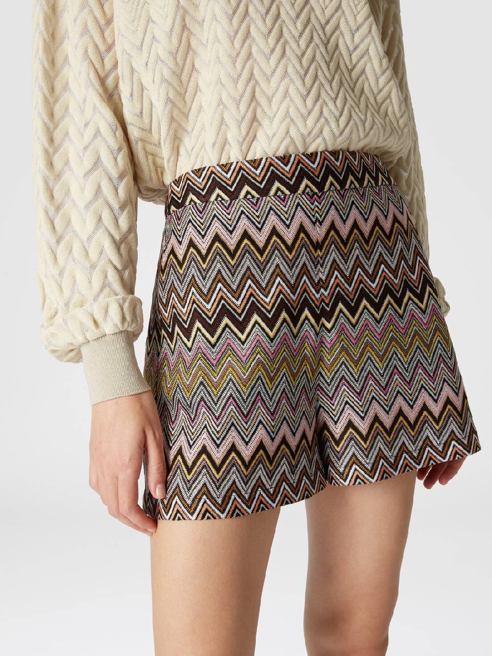 M Missoni Shorts in viscosa zig zag Pezzi Unici