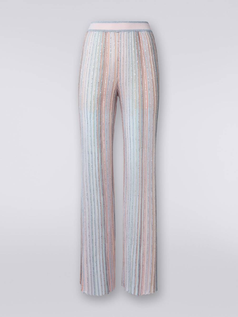 M Missoni Pantaloni in maglia a righe verticali con paillettes Shopping Online