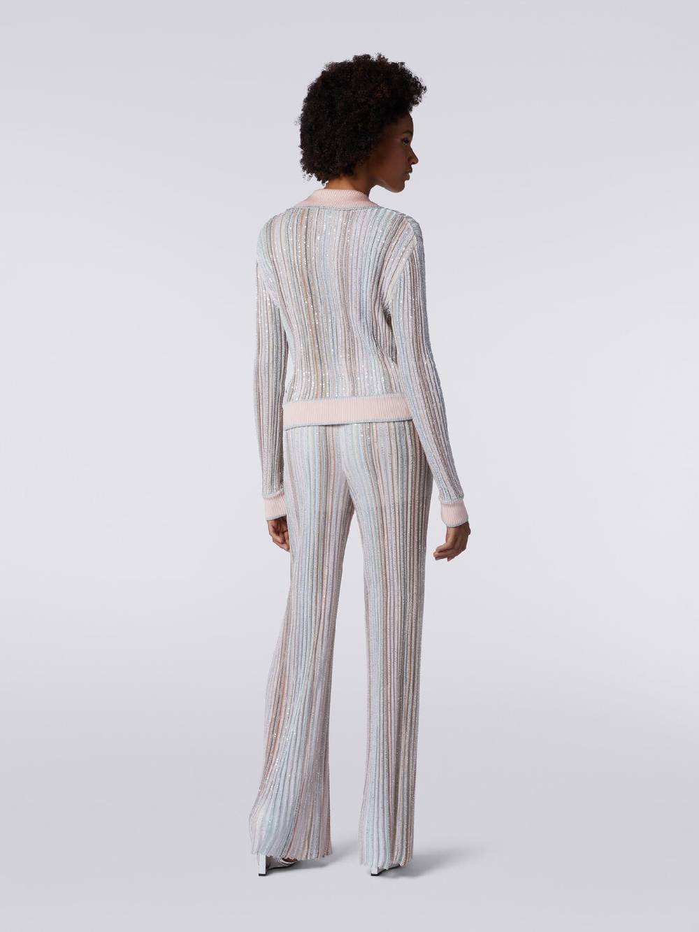 M Missoni Top a maniche lunghe con righe verticali e paillettes Convenienza