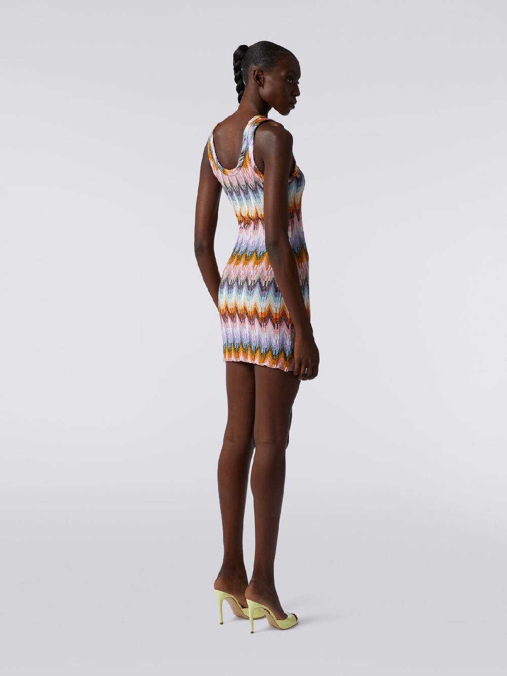 M Missoni Mini-abito smanicato in viscosa zig zag con lurex Novità