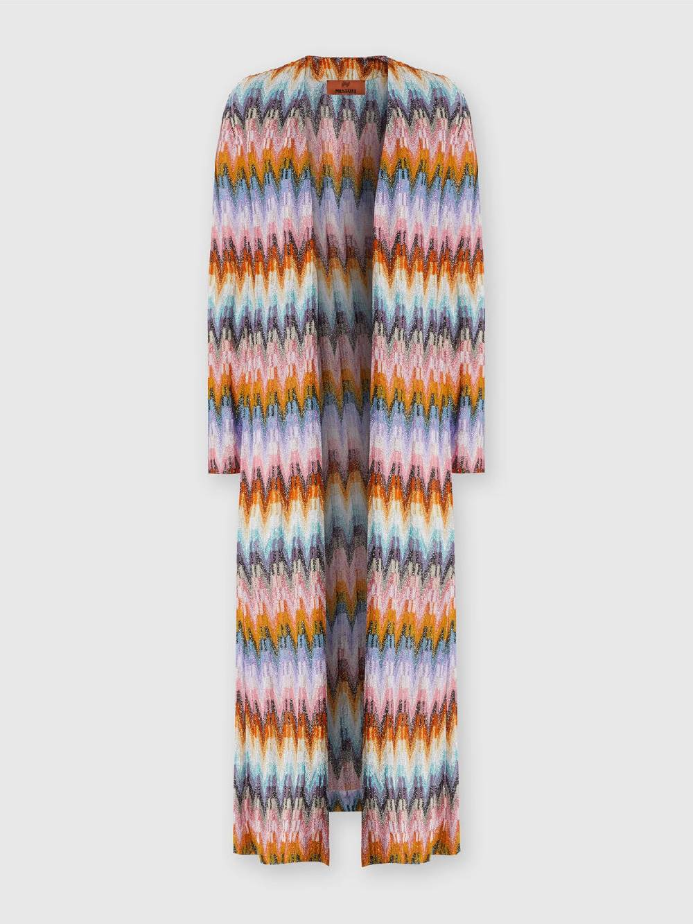 M Missoni Cardigan lungo in maglia zig zag lamé Presa