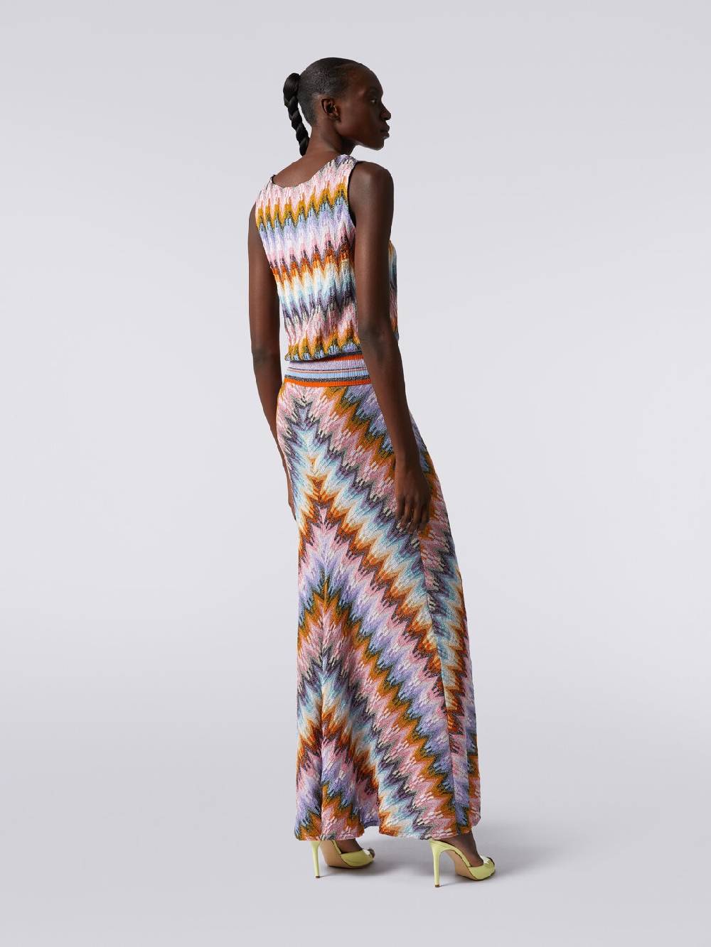 M Missoni Top senza maniche in viscosa zig zag con lurex Sconto