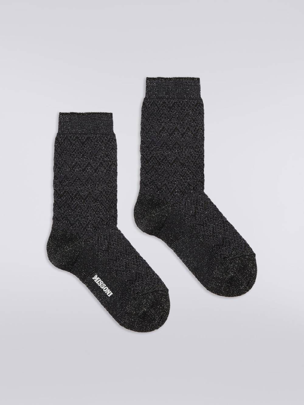 M Missoni Calze corte in viscosa e nylon zig zag In Vendita