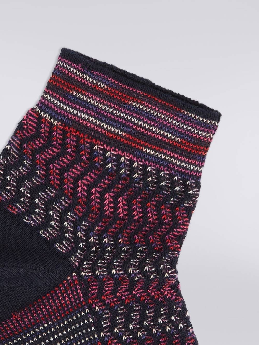 M Missoni Calze corte in cotone e nylon con multi-lavorazione Saldi