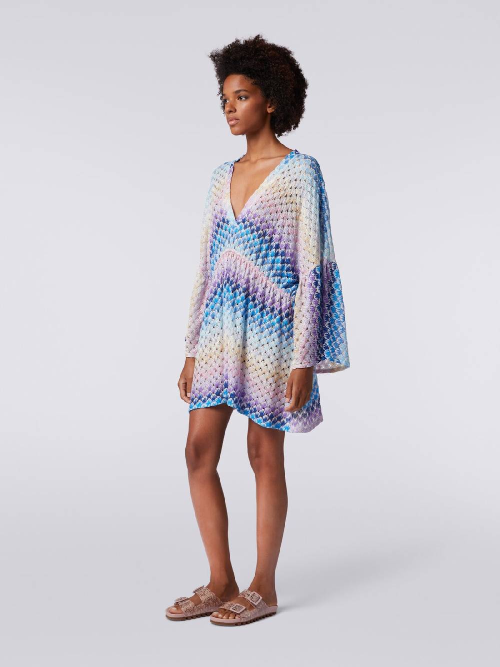 M Missoni Caftano copricostume corto effetto pizzo con lurex In Saldo