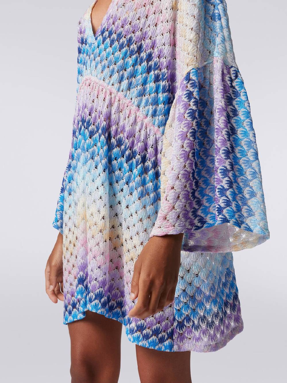 M Missoni Caftano copricostume corto effetto pizzo con lurex In Saldo