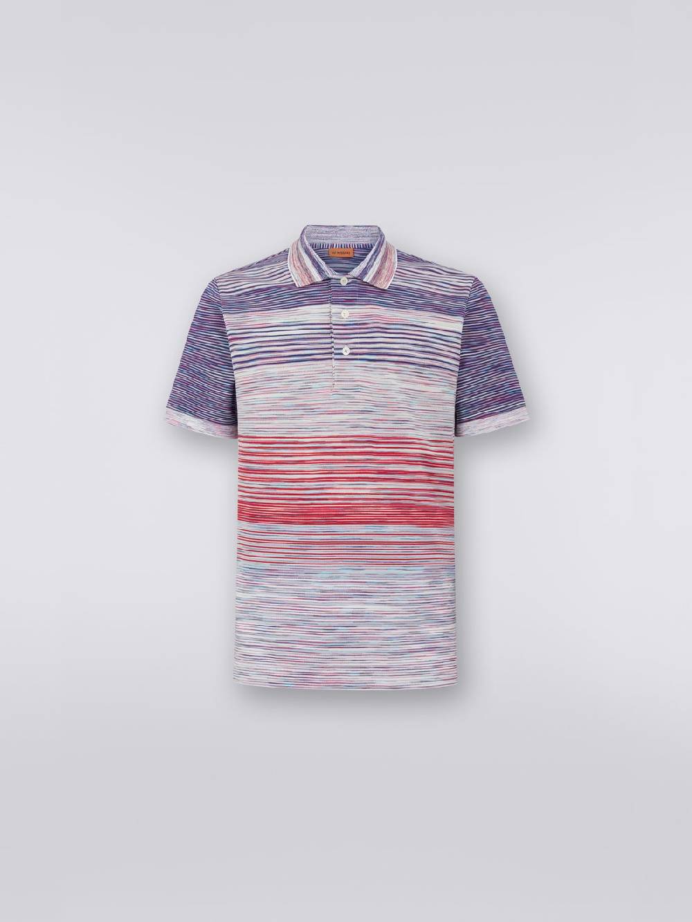 M Missoni Polo in piquet di cotone fiammato Italy