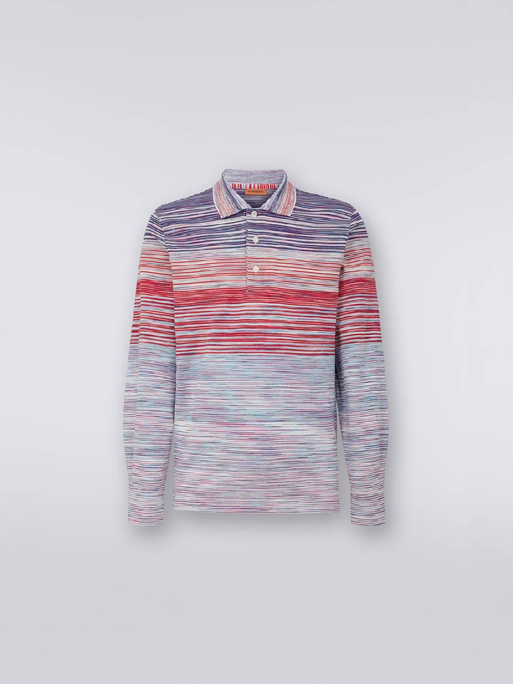 M Missoni Polo a maniche lunghe in viscosa fiammata Italia