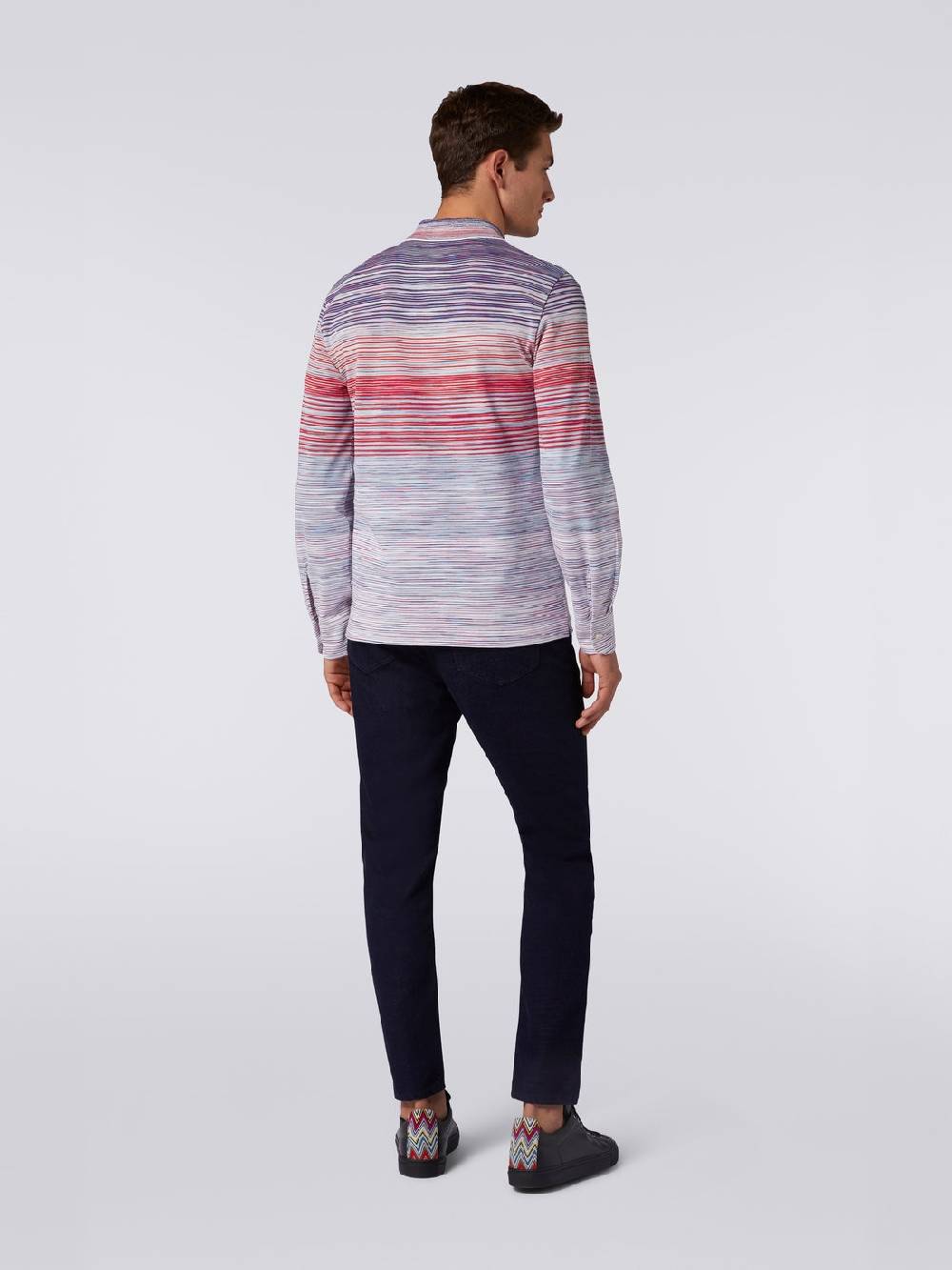 M Missoni Polo a maniche lunghe in viscosa fiammata Italia