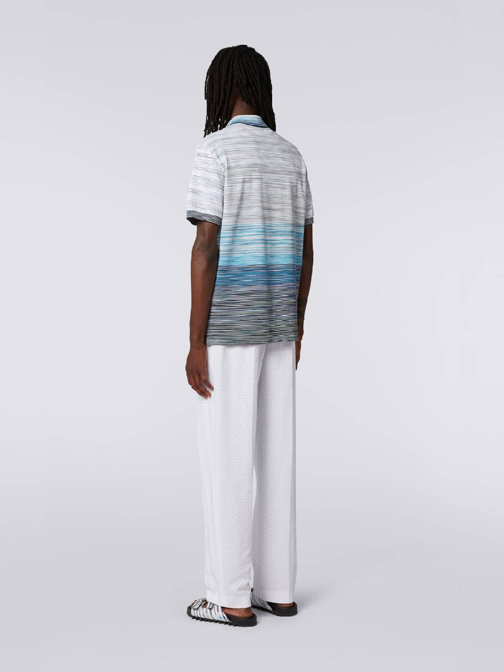 M Missoni Polo in piquet di cotone fiammato 2025