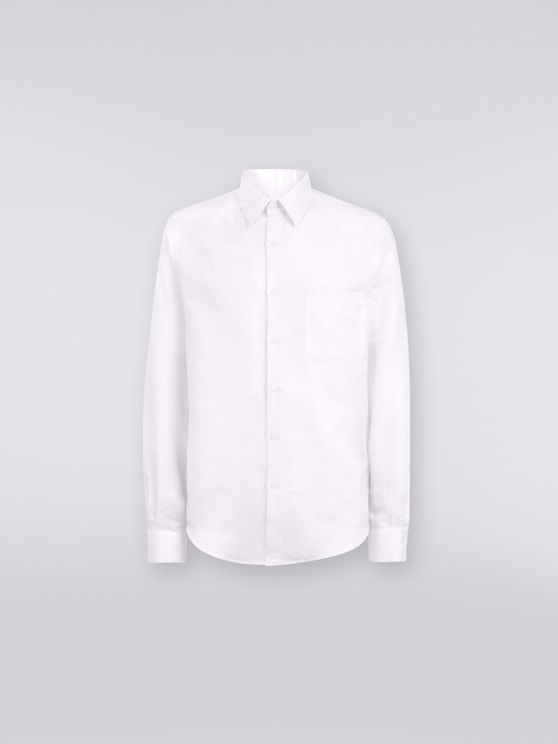 M Missoni Camicia a maniche lunghe in misto cotone con motivo zig zag In Linea