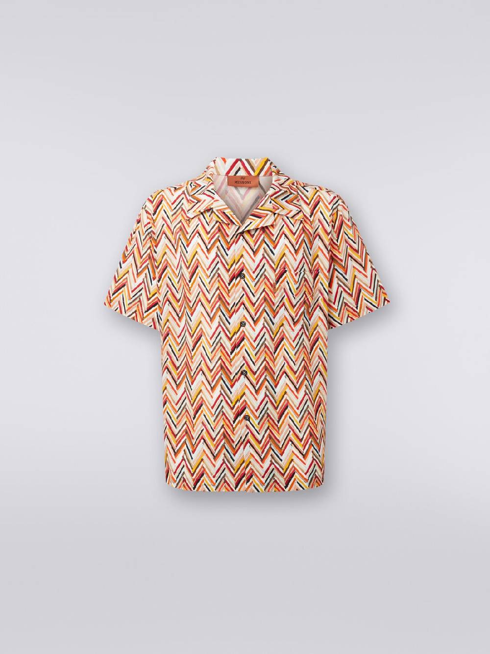M Missoni Camicia a maniche corte in viscosa con stampa zig zag Qualità