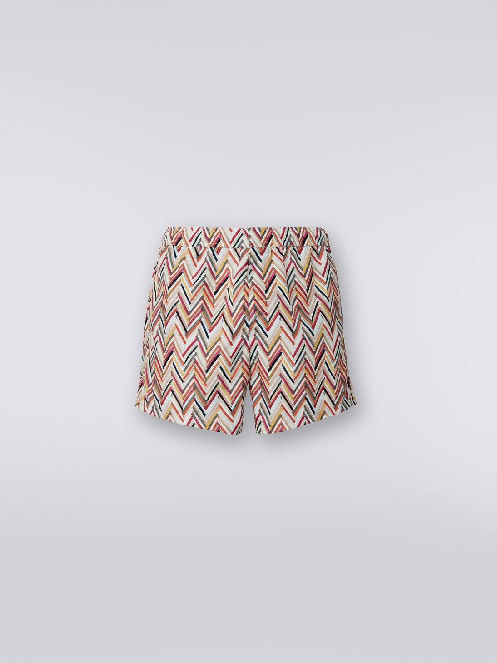 M Missoni Boxer mare con stampa zig zag effetto spennellate In Vendita