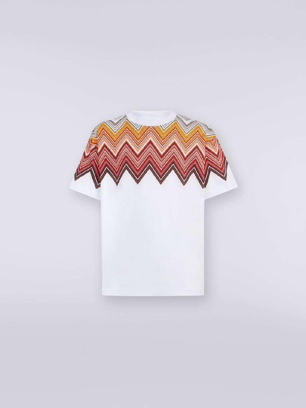 M Missoni T-shirt oversize in cotone con stampa macro zig zag Promozione