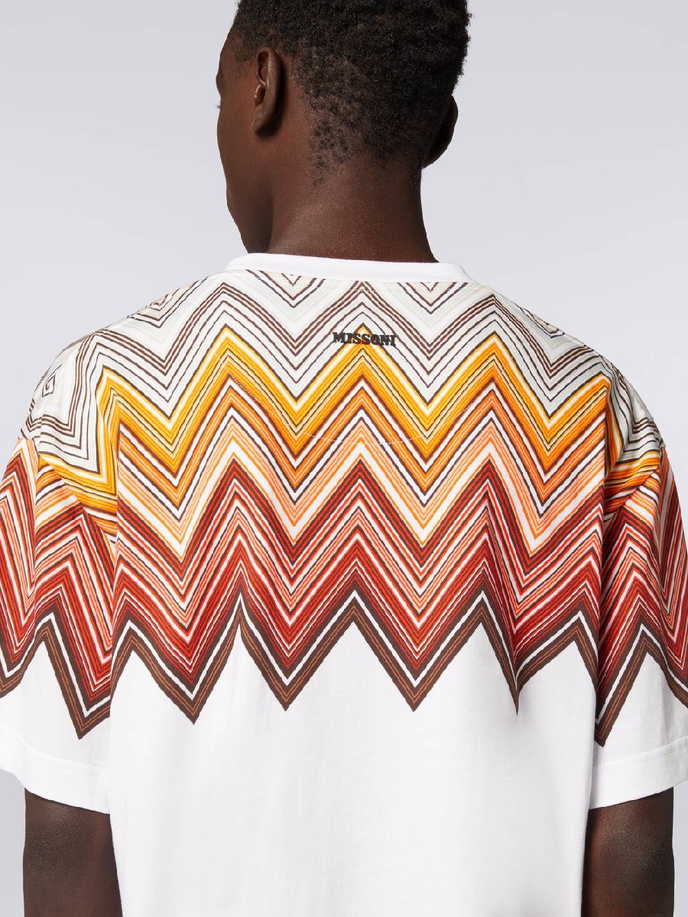 M Missoni T-shirt oversize in cotone con stampa macro zig zag Promozione