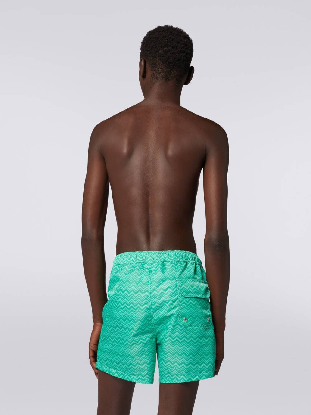 M Missoni Boxer mare con stampa zig zag tonale Spedizione Gratuita
