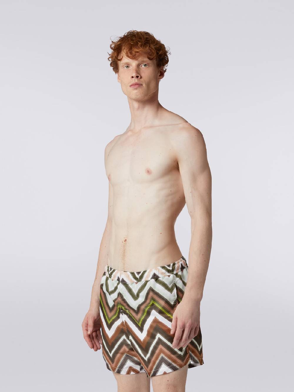 M Missoni Boxer mare in nylon con macro-zig zag in gradazione Shopping Online