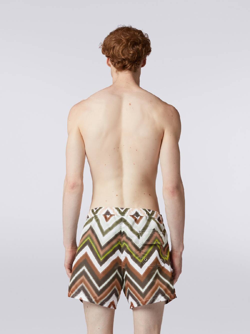 M Missoni Boxer mare in nylon con macro-zig zag in gradazione Shopping Online