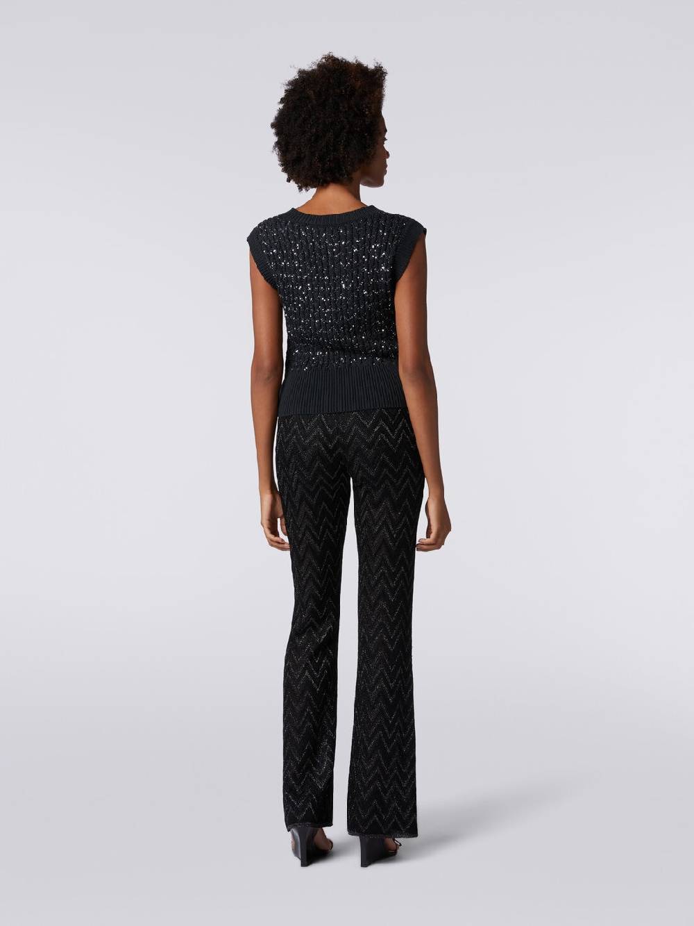 M Missoni Gilet in misto cotone con paillettes e lavorazione a treccia Italia