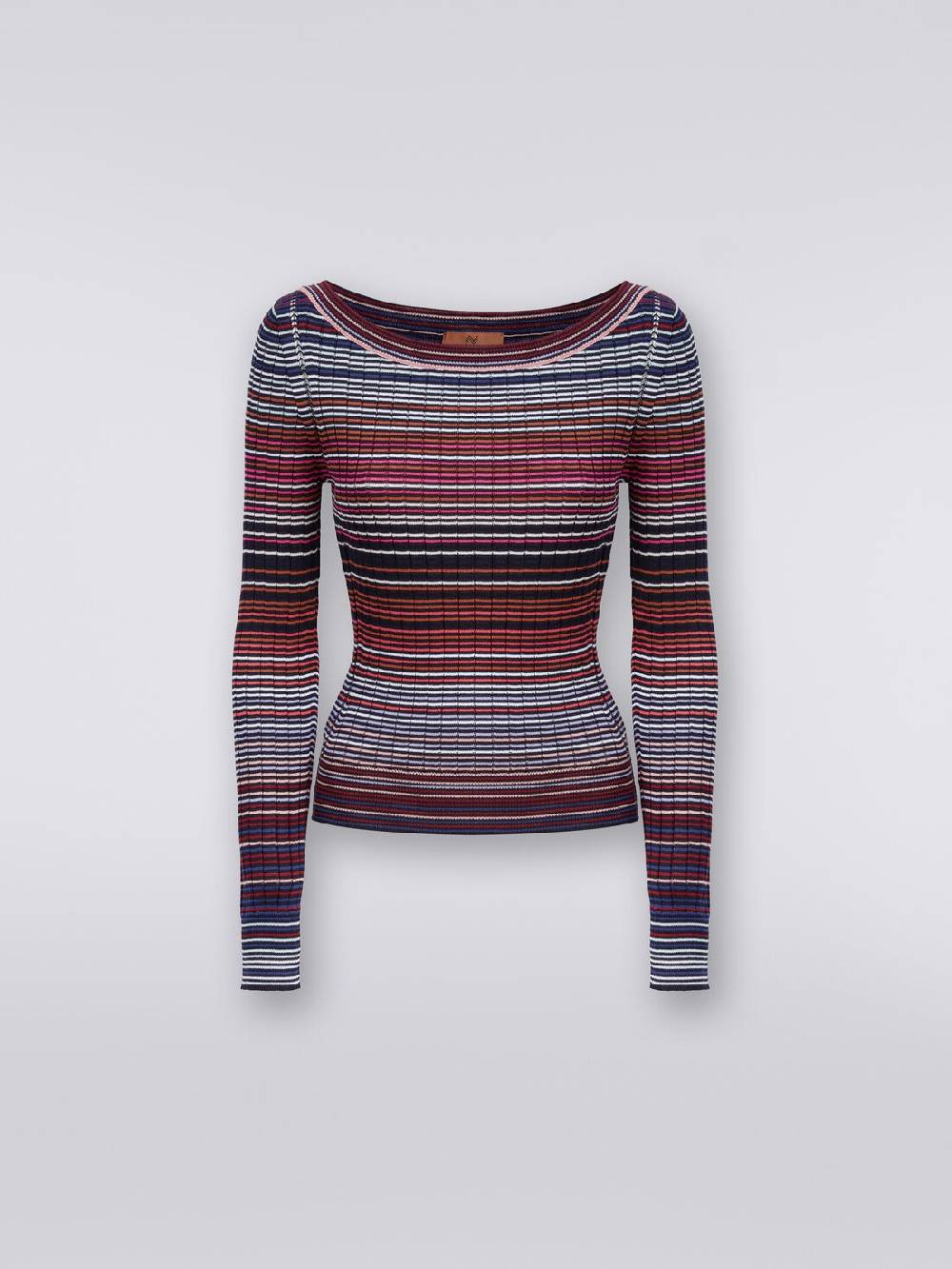 M Missoni Pullover in cotone e viscosa a righe 2025