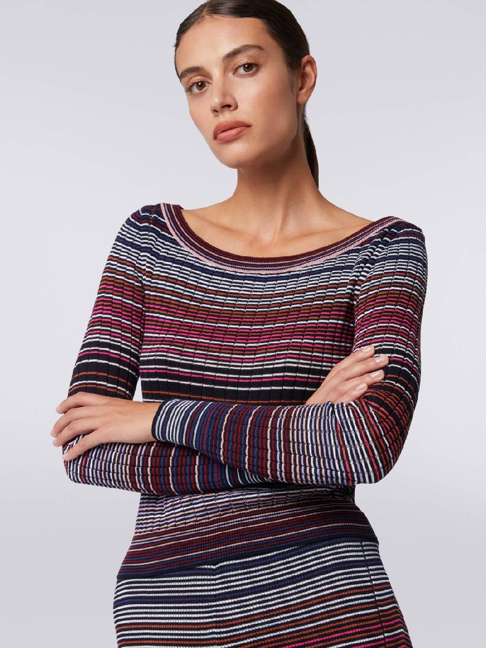 M Missoni Pullover in cotone e viscosa a righe 2025