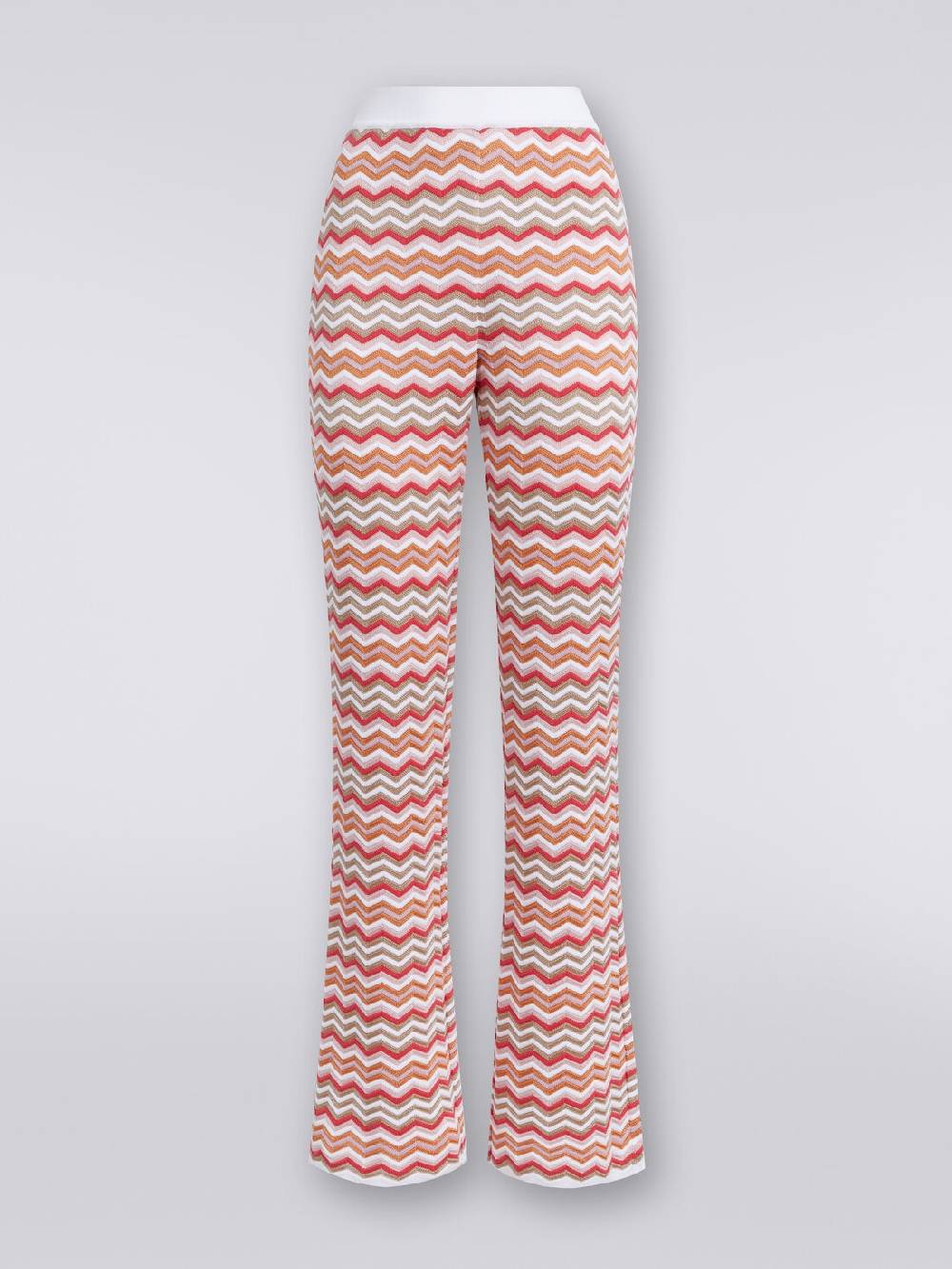 M Missoni Pantaloni in maglia di cotone e viscosa zig zag Vendita
