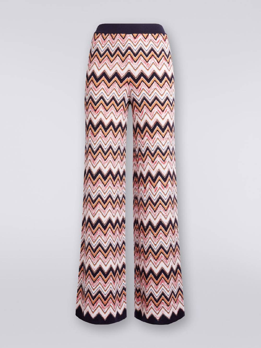 M Missoni Pantaloni a palazzo in lana e viscosa chevron Offerte stagionali