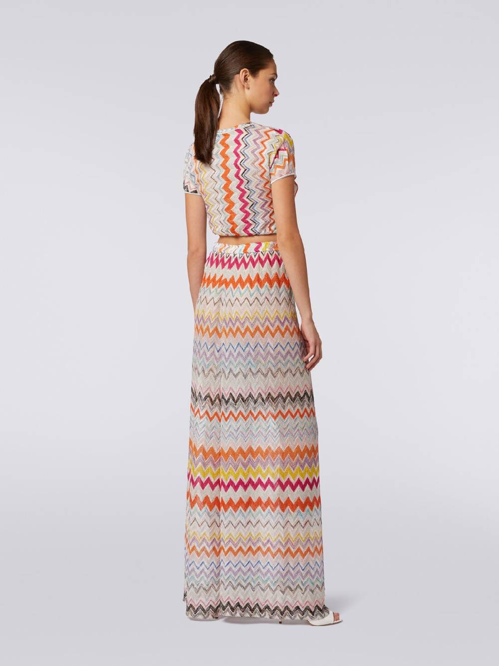 M Missoni Pantaloni a palazzo in misto viscosa chevron lamé Qualità Garantita