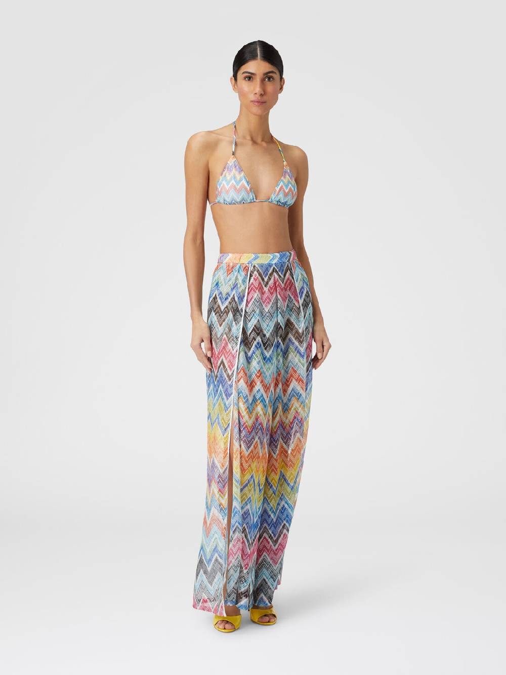 M Missoni Pantapalazzo con stampa zig zag e lurex Negozi Online