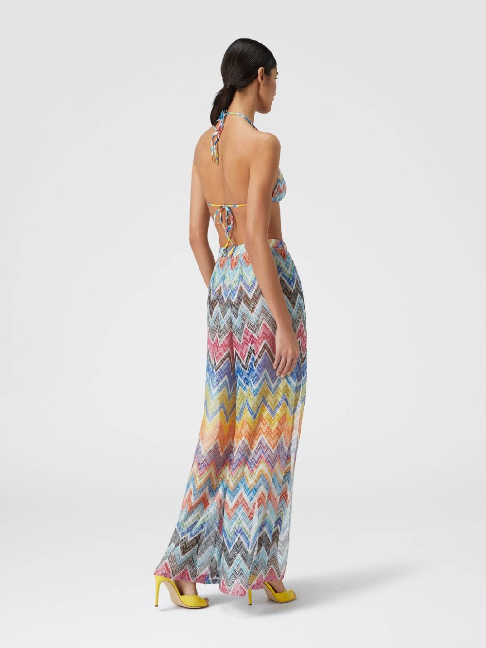 M Missoni Pantapalazzo con stampa zig zag e lurex Negozi Online