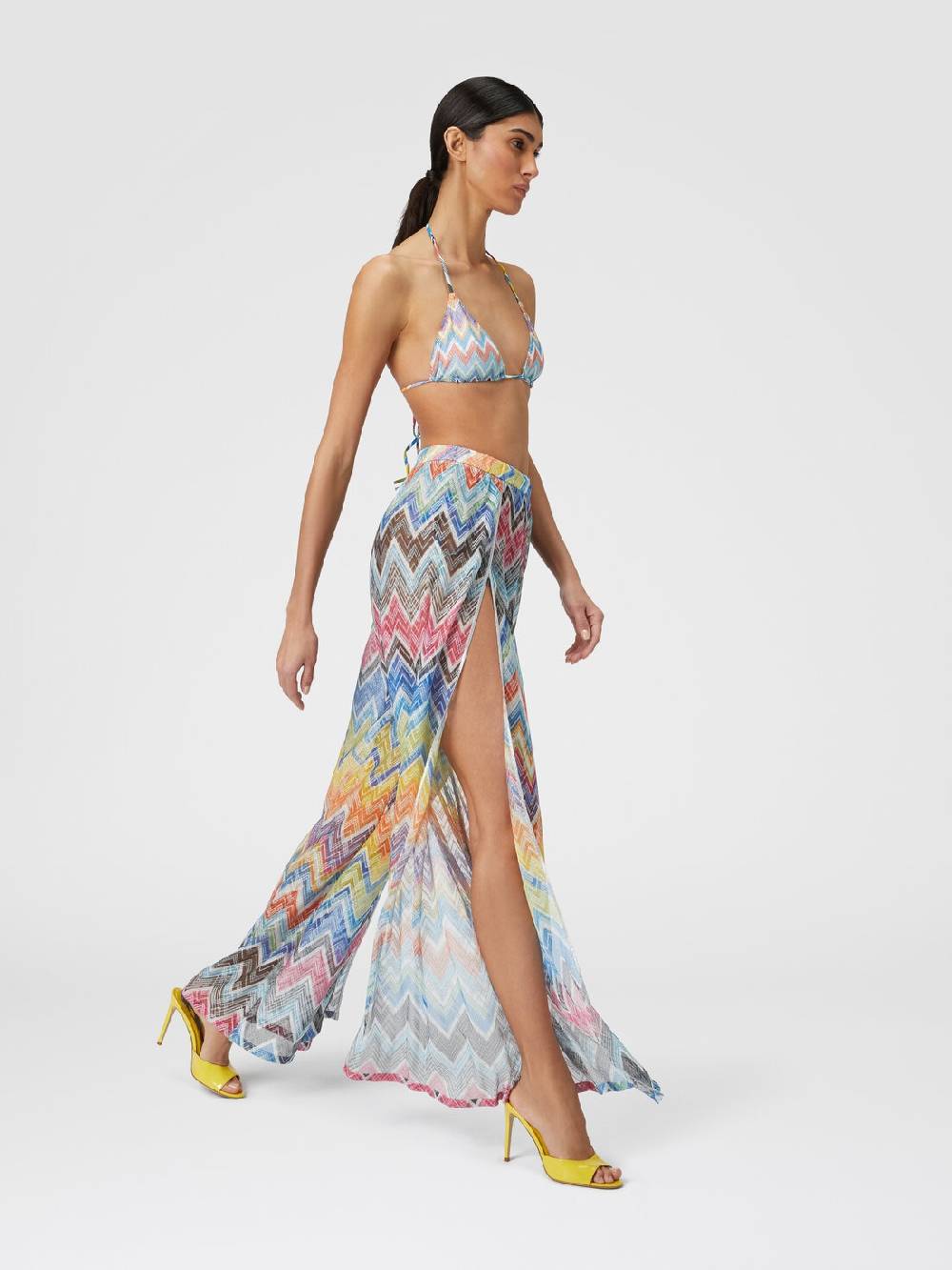 M Missoni Pantapalazzo con stampa zig zag e lurex Negozi Online