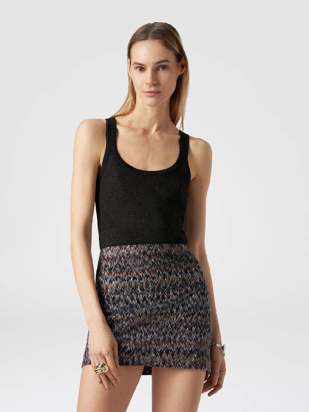 M Missoni Minigonna in misto viscosa lamé zig zag Acquista Ora