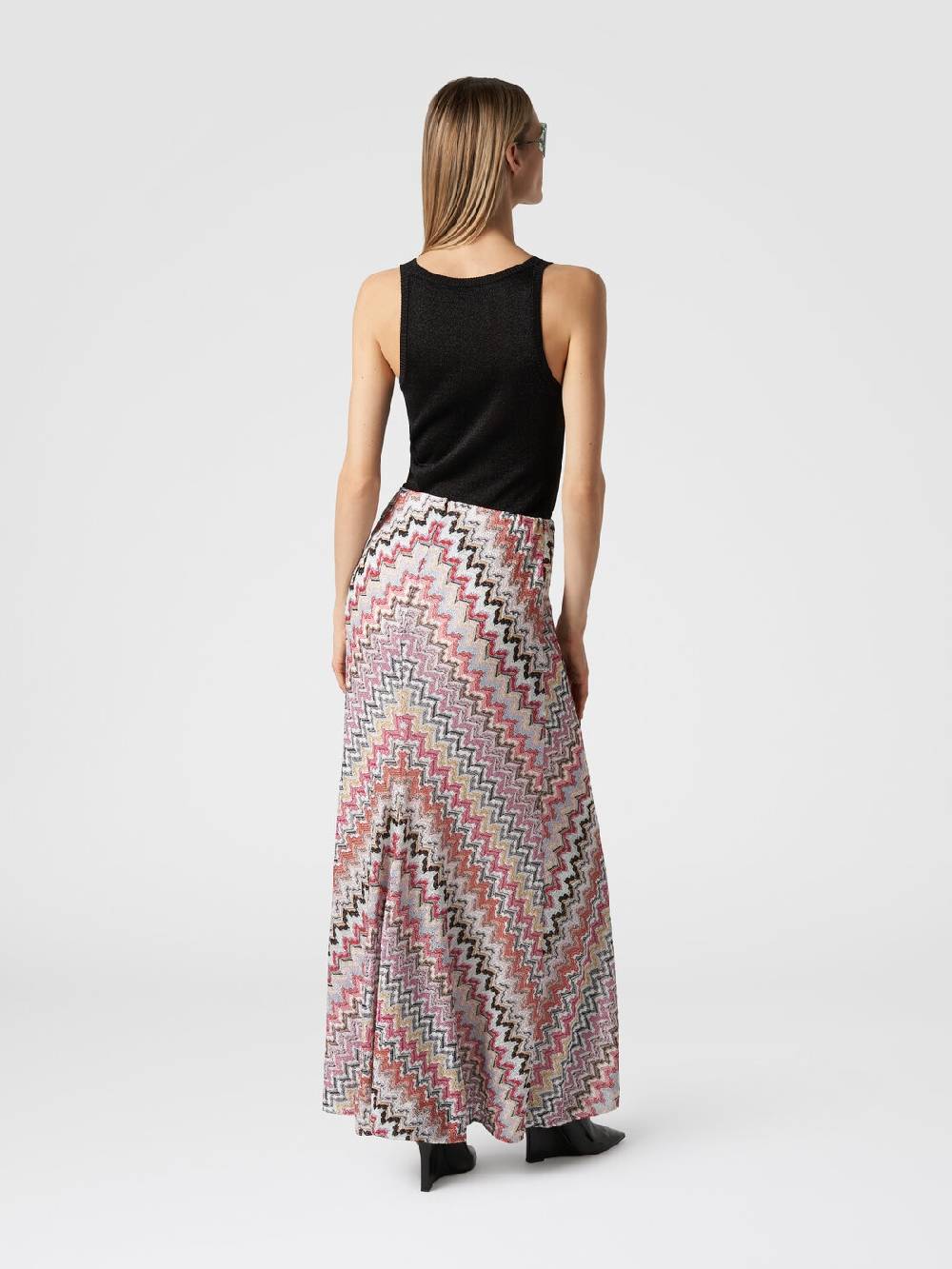 M Missoni Gonna lunga in viscosa lamé zig zag Super Saving Price