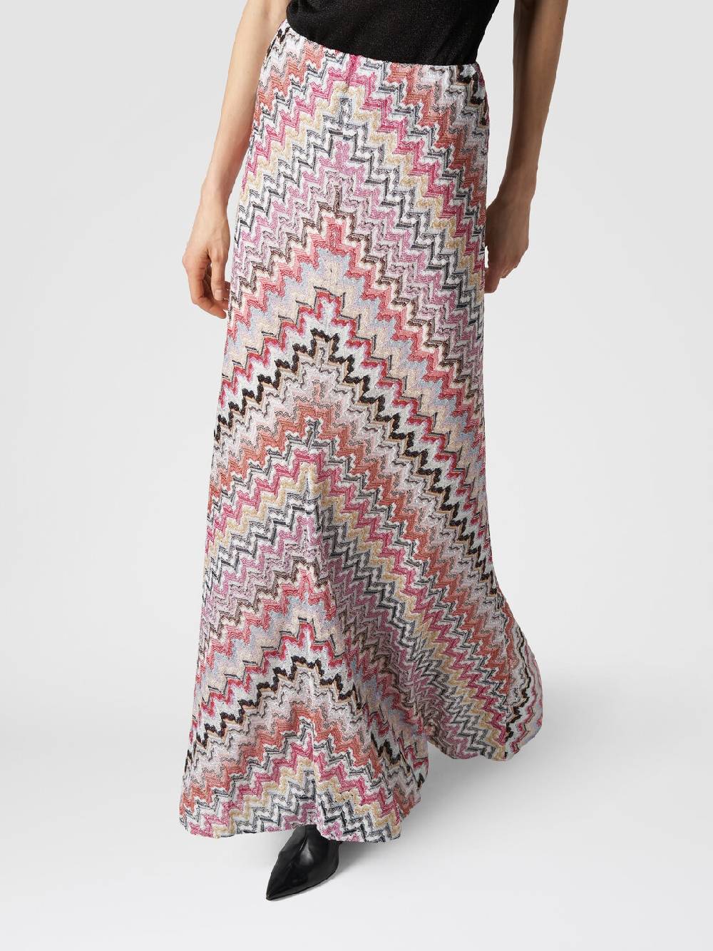 M Missoni Gonna lunga in viscosa lamé zig zag Super Saving Price