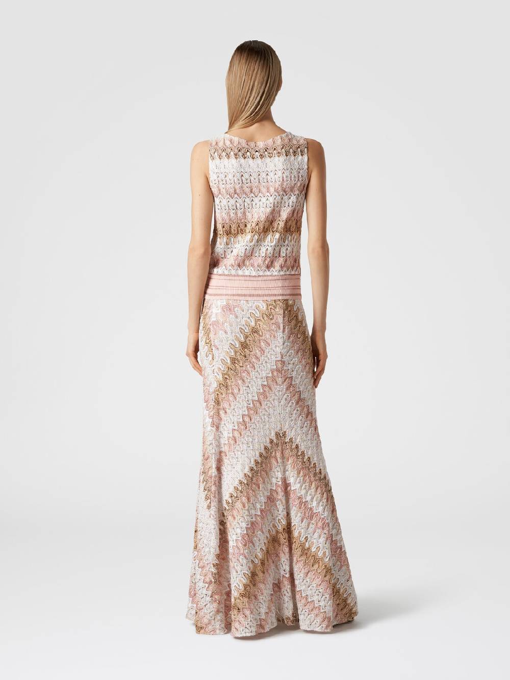 M Missoni Gonna lunga in misto viscosa lamé effetto pizzo Prezzo Ridotto