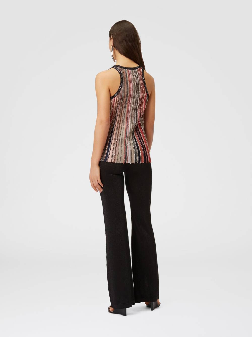 M Missoni Canottiera in maglia a righe verticali con paillettes Offerta