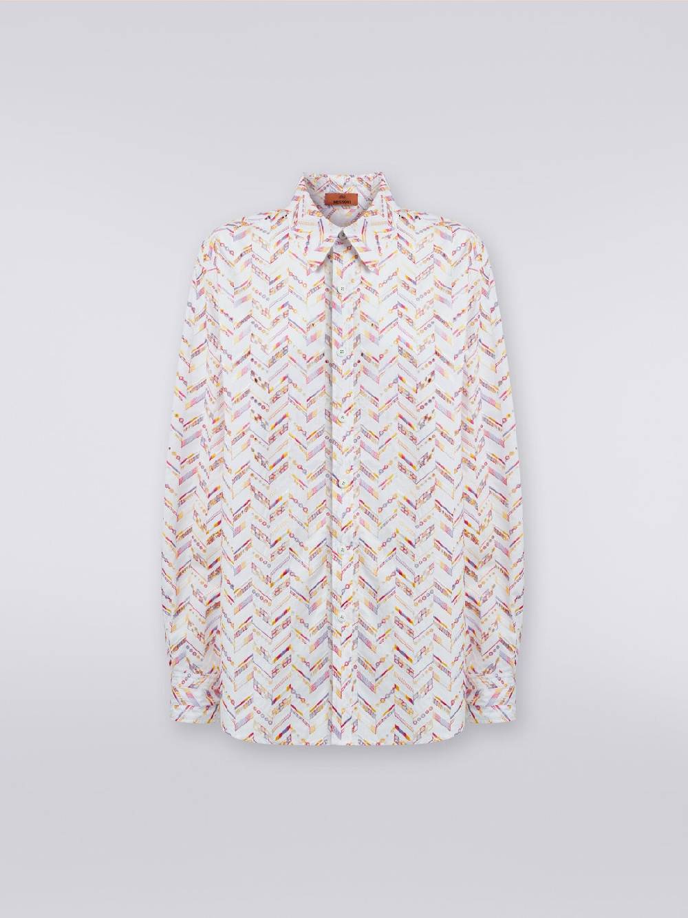 M Missoni Camicia in popeline di cotone con pizzo sangallo Economico
