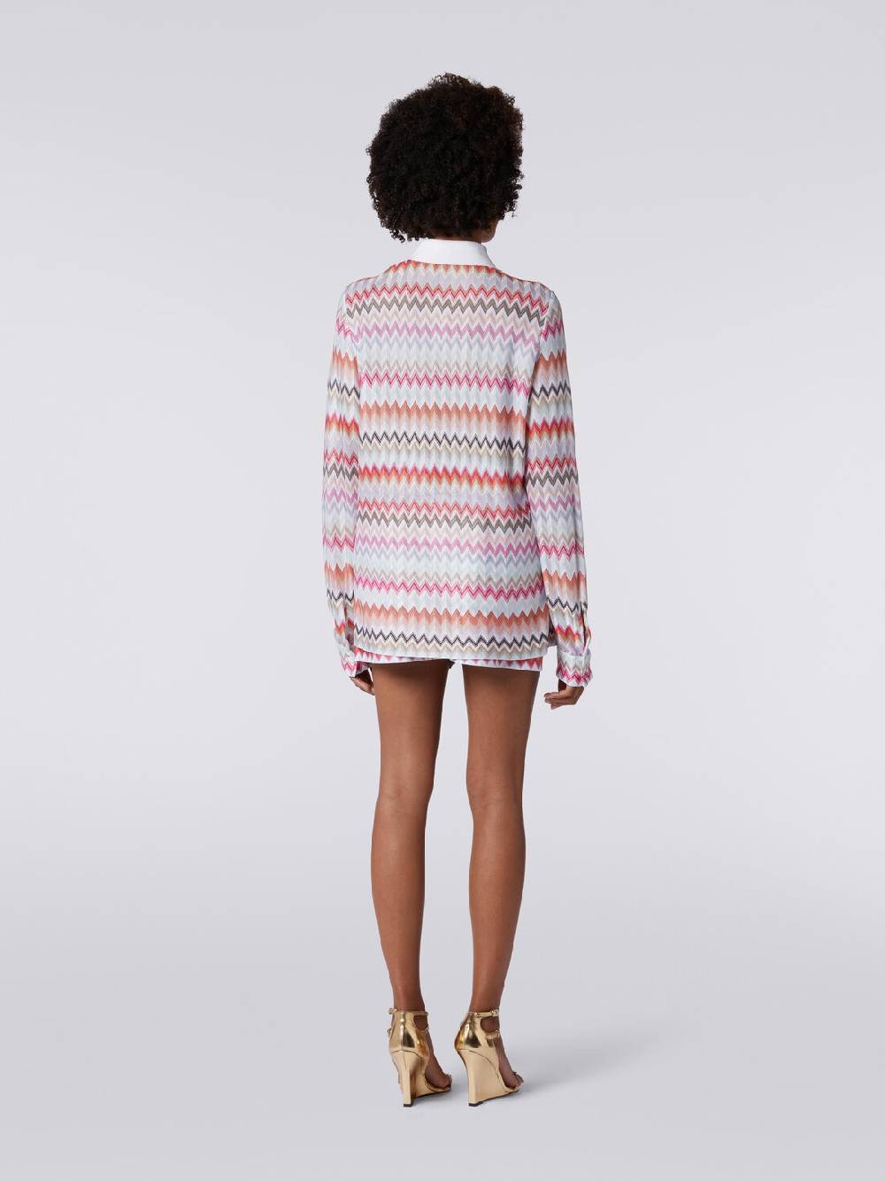 M Missoni Camicia in cotone e viscosa zig zag Online
