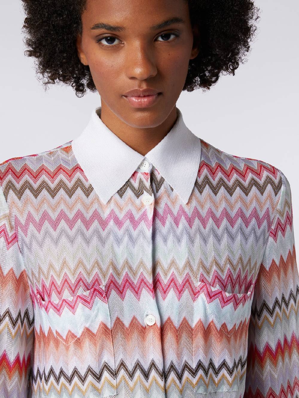 M Missoni Camicia in cotone e viscosa zig zag Online
