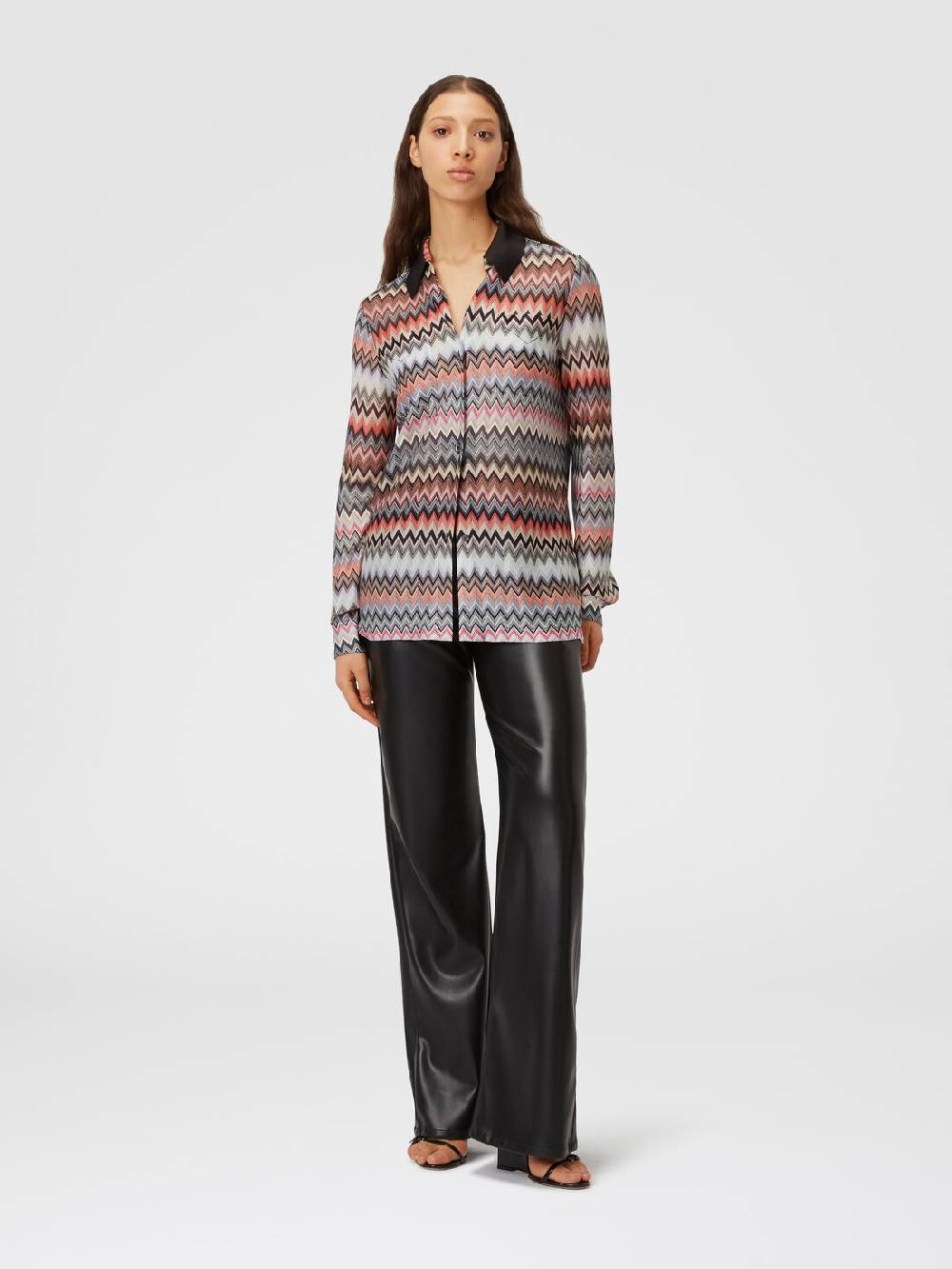 M Missoni Camicia in cotone e viscosa zig zag Outlet