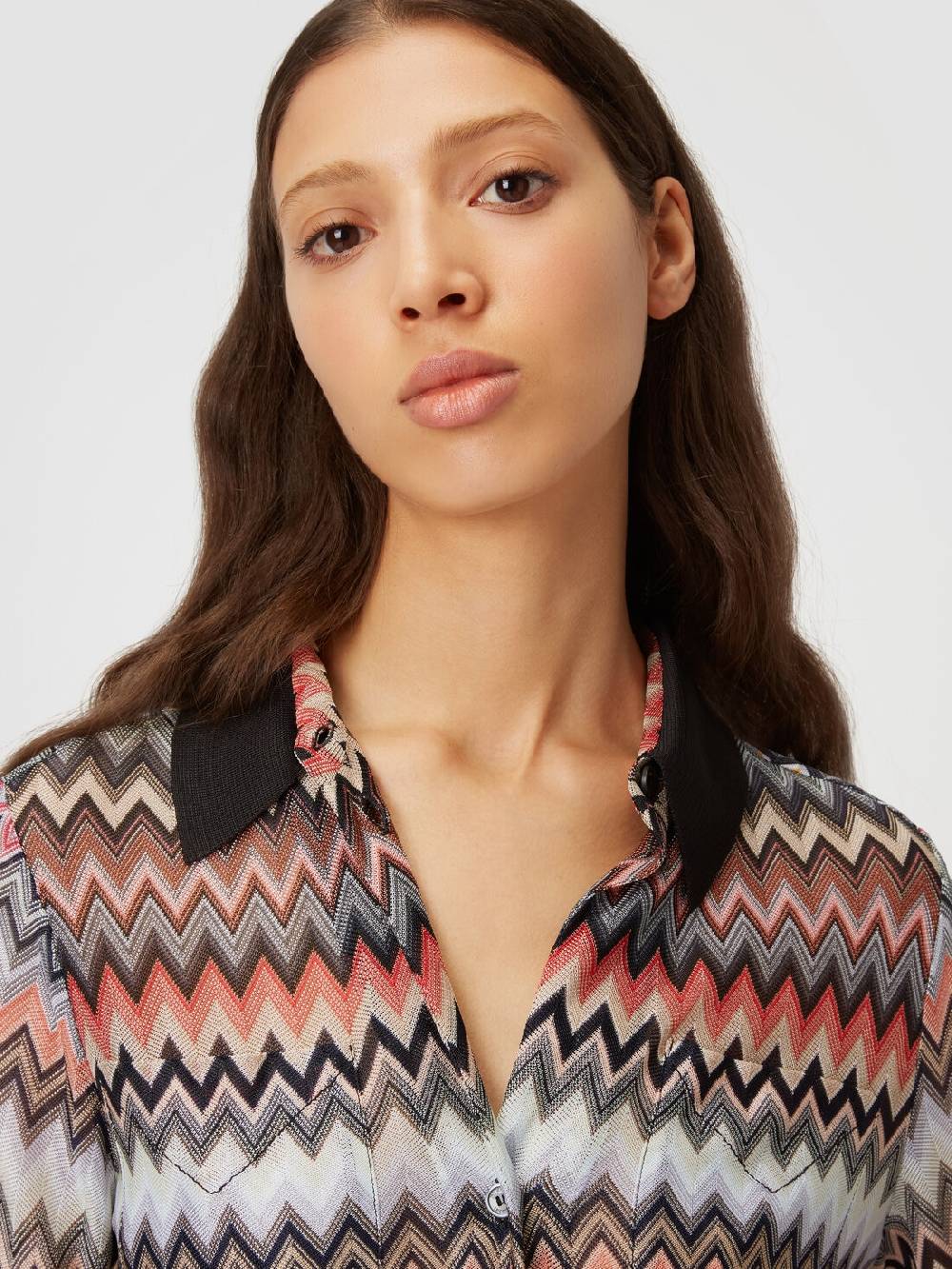 M Missoni Camicia in cotone e viscosa zig zag Outlet