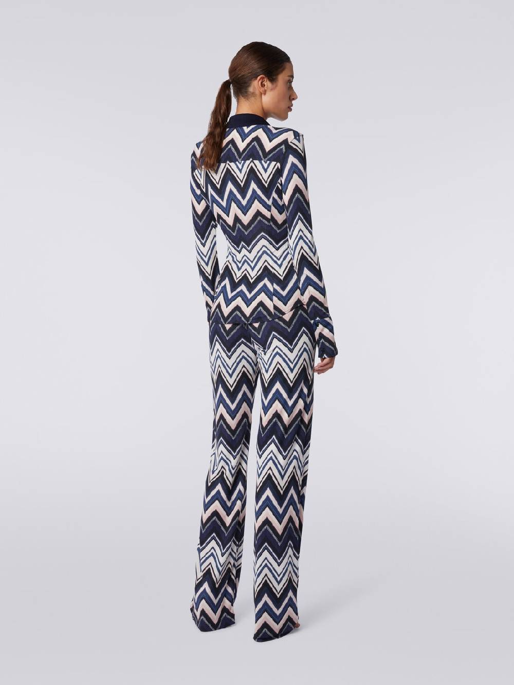 M Missoni Camicia in viscosa con stampa zig zag In Vendita