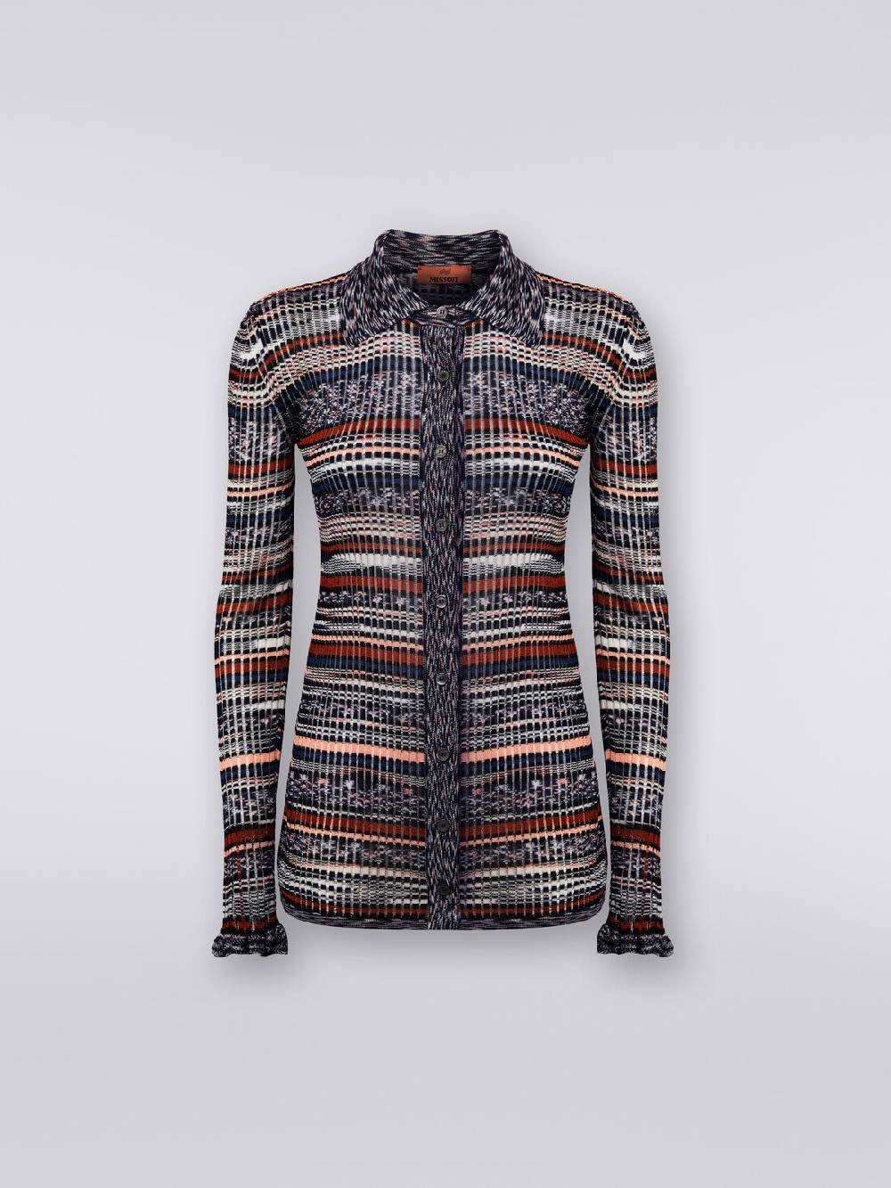 M Missoni Camicia in maglia di viscosa a costine fiammata Saldi